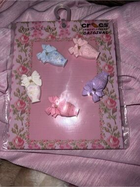 LoveShackFancy Kids Bow Jibbitz Charms - Pink, Blue, Purple, White, Cream